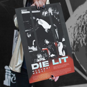 Playboi Carti Die Lit Poster | Wall Art Featuring Playboi Carti | Playboi Carti Posters | Gifts for Playboi Carti Fans | Birthday Presents