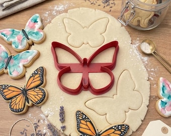 Cortador de galletas de mariposa, cortador de galletas de primavera, cortador de galletas con forma de mariposa, herramienta para hornear, cortador de fondant, cortador de galletas con forma de naturaleza, regalo para panaderos