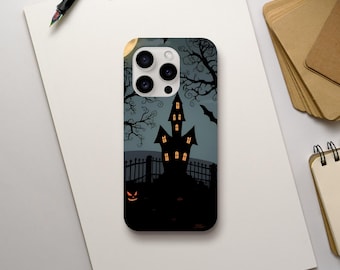 Haunted House Halloween Phone Case, Spooky Case, Halloween Accessories, Ghost Phone Cover, Scary Smartphone Case