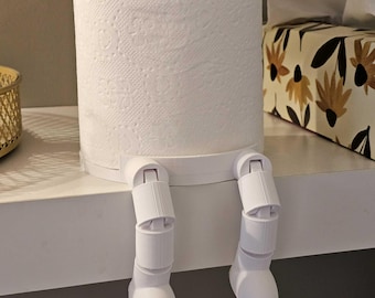Articulated Toilet Paper Holder Buddy: Funny Bathroom Decor
