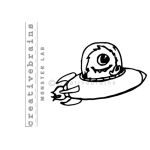 Kreskówkowy UFO Alien | Oryginalny projekt | svg | png | jpg | ai | Pobierz | Do druku | Cricut, sylwetka, projekty do cięcia | Naklejka, T-shirt, kubek