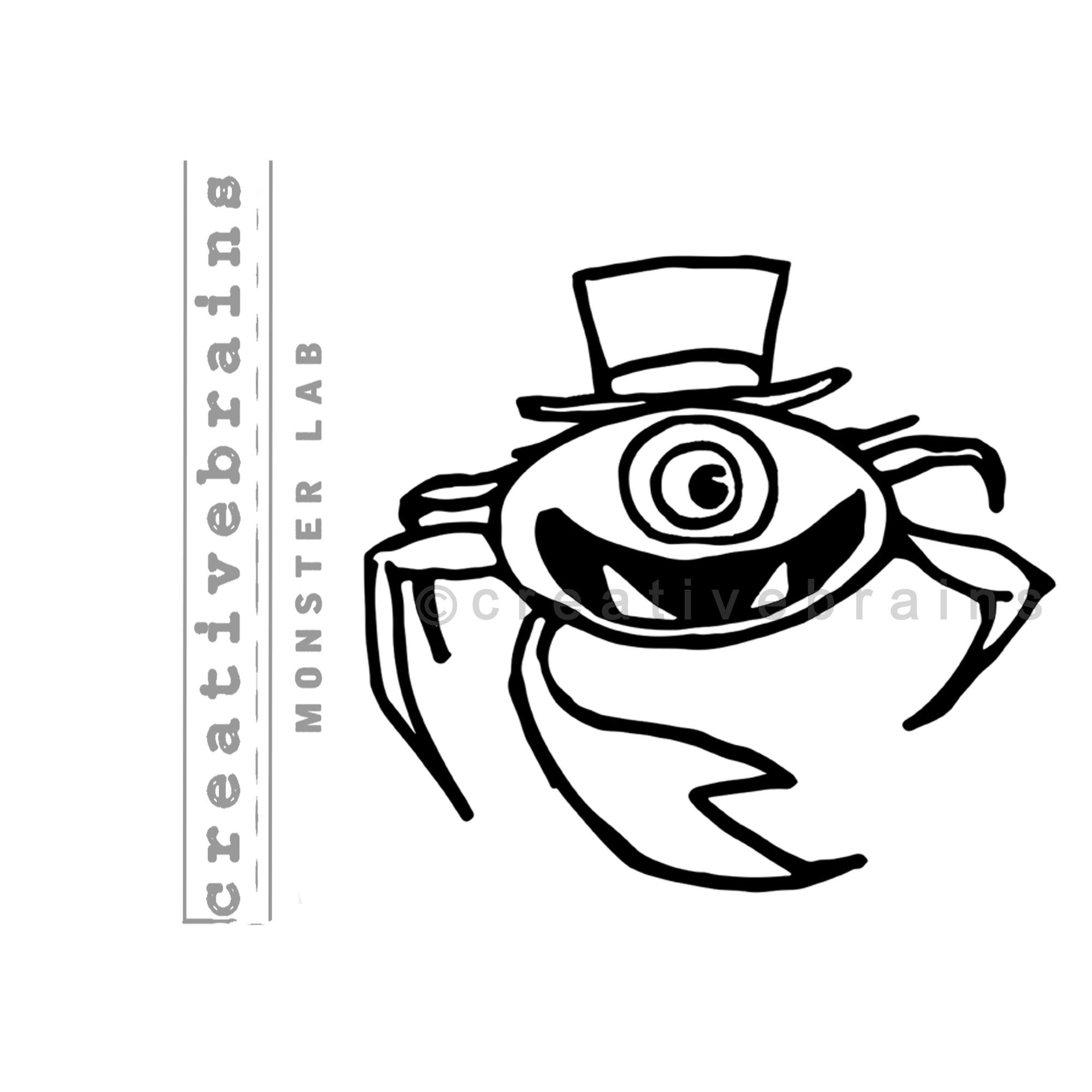 Monstruo de cangrejo de dibujos animados lindo / Diseño original / svg