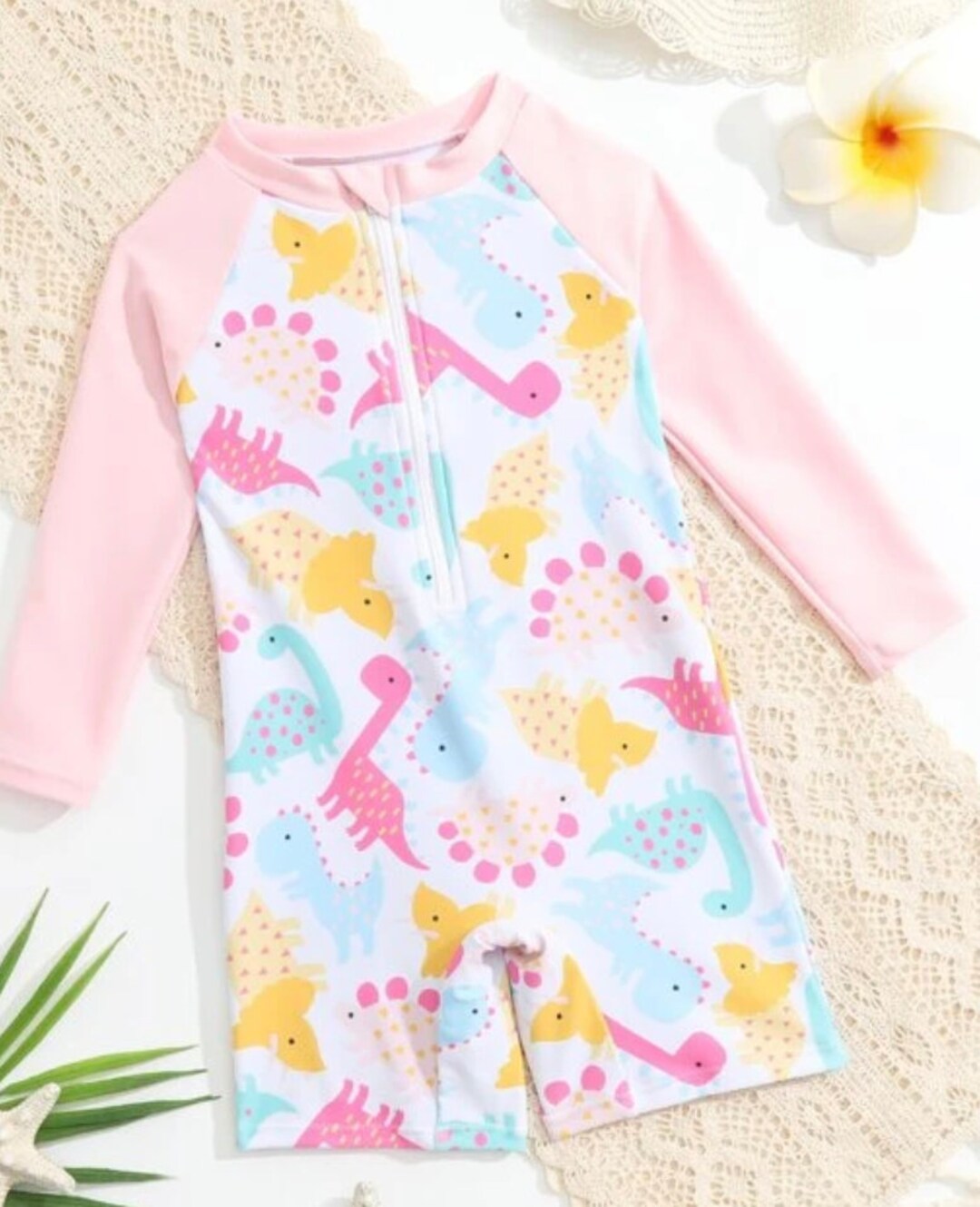 Baby Dinosaur Swimsuit Cute Girl Dino Swimwear Etsy