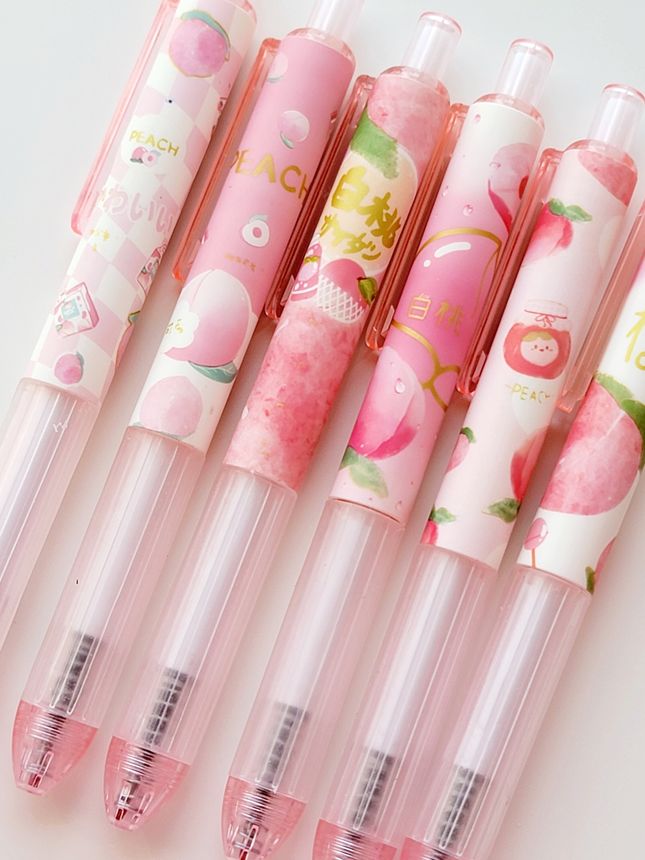 Sweet Peaches Gel Pen Kawaii Peach Pen With Grip Peach - Etsy