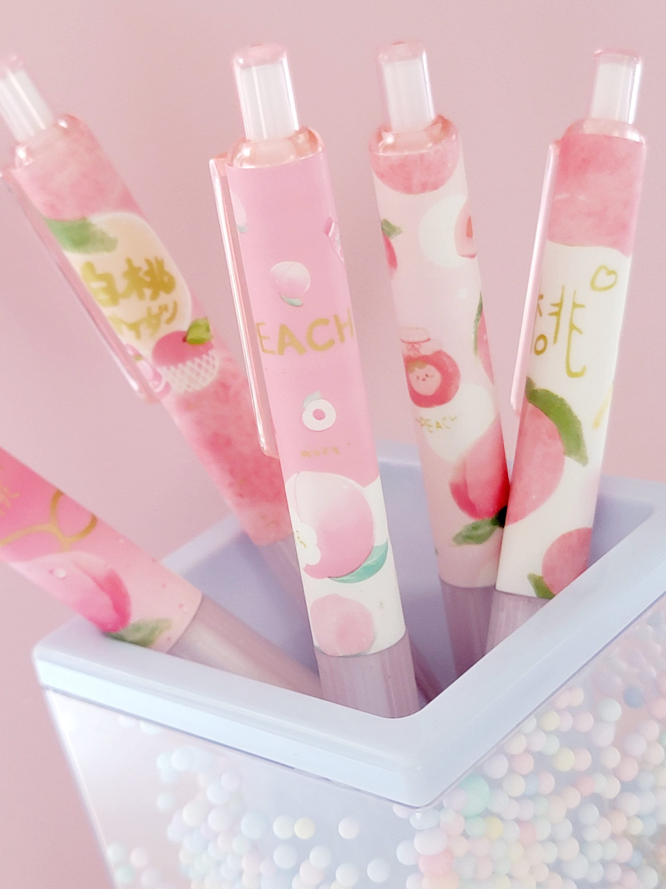 Sweet Peaches Gel Pen Kawaii Peach Pen With Grip Peach - Etsy