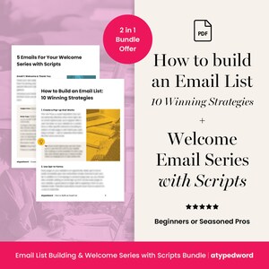 Email Marketing List Building Bundle: Welcome Series & Scripts (PDF Guide)