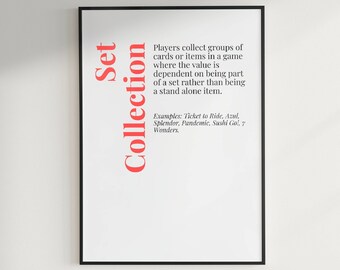 Set Collection Board Game Mechanic Wall Art | Printable Download | Game Room Decor Art Print | Instant Download Digital Poster