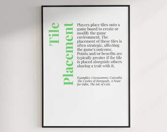 Tile Placement Board Game Mechanic Wall Art | Printable Download | Game Room Decor Art Print | Instant Download Digital Poster
