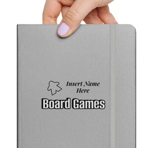 Juegos de mesa personalizados Cuaderno encuadernado en tapa dura / Noche de juegos / Libro de partituras / Regalo de juegos de mesa / 7 opciones de color