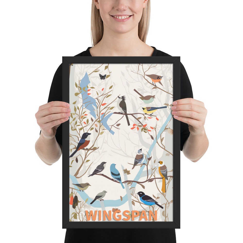 Wingspan Board Game Wall Art Framed Poster Board Game Wall Art Wingspan