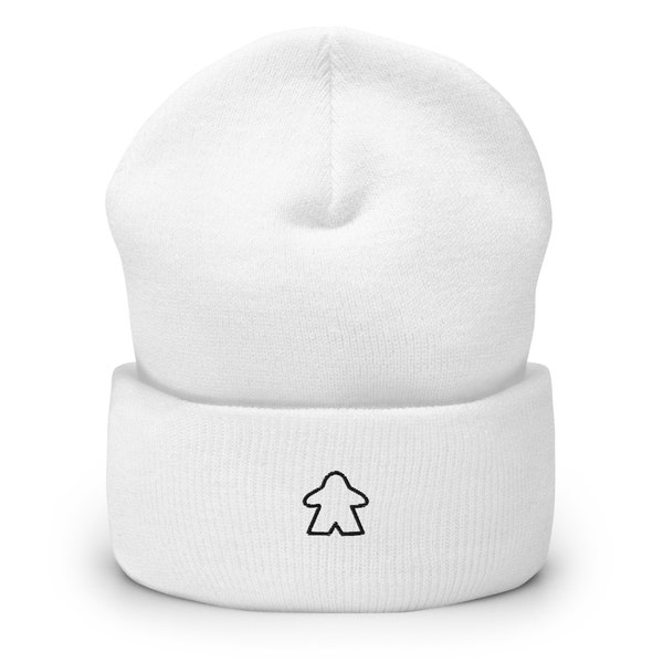 Emroidered Meeple Board Game Cuffed Beanie | Unisex | 9 different colours available