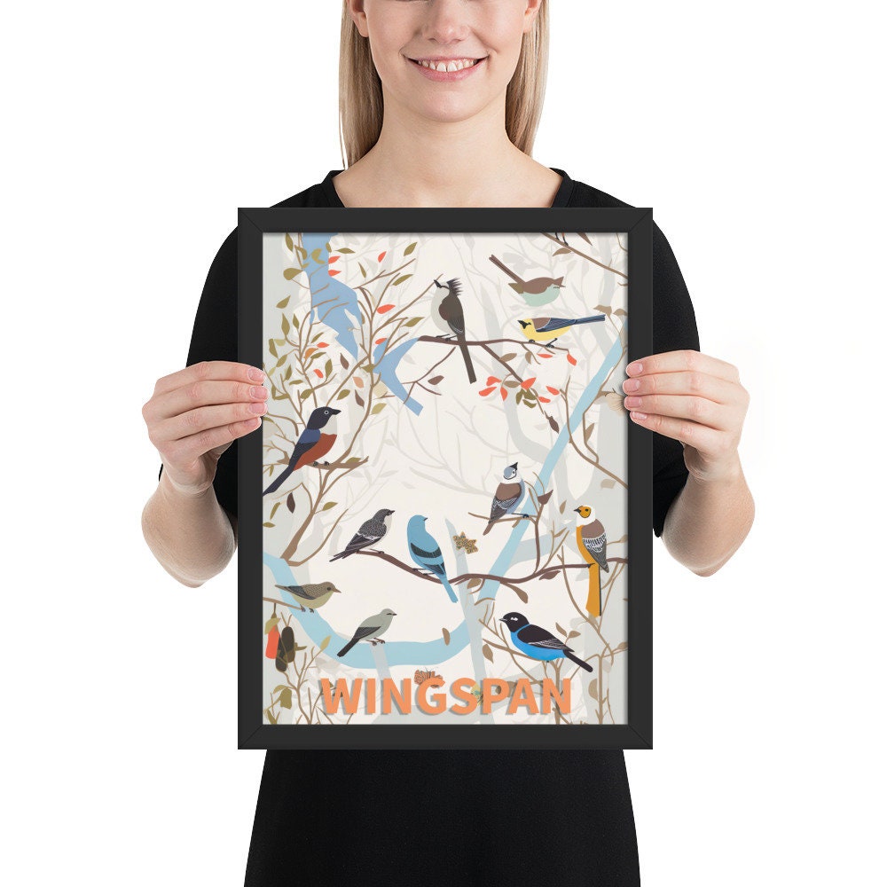 Wingspan Board Game Wall Art Framed Poster Board Game Wall Art Wingspan