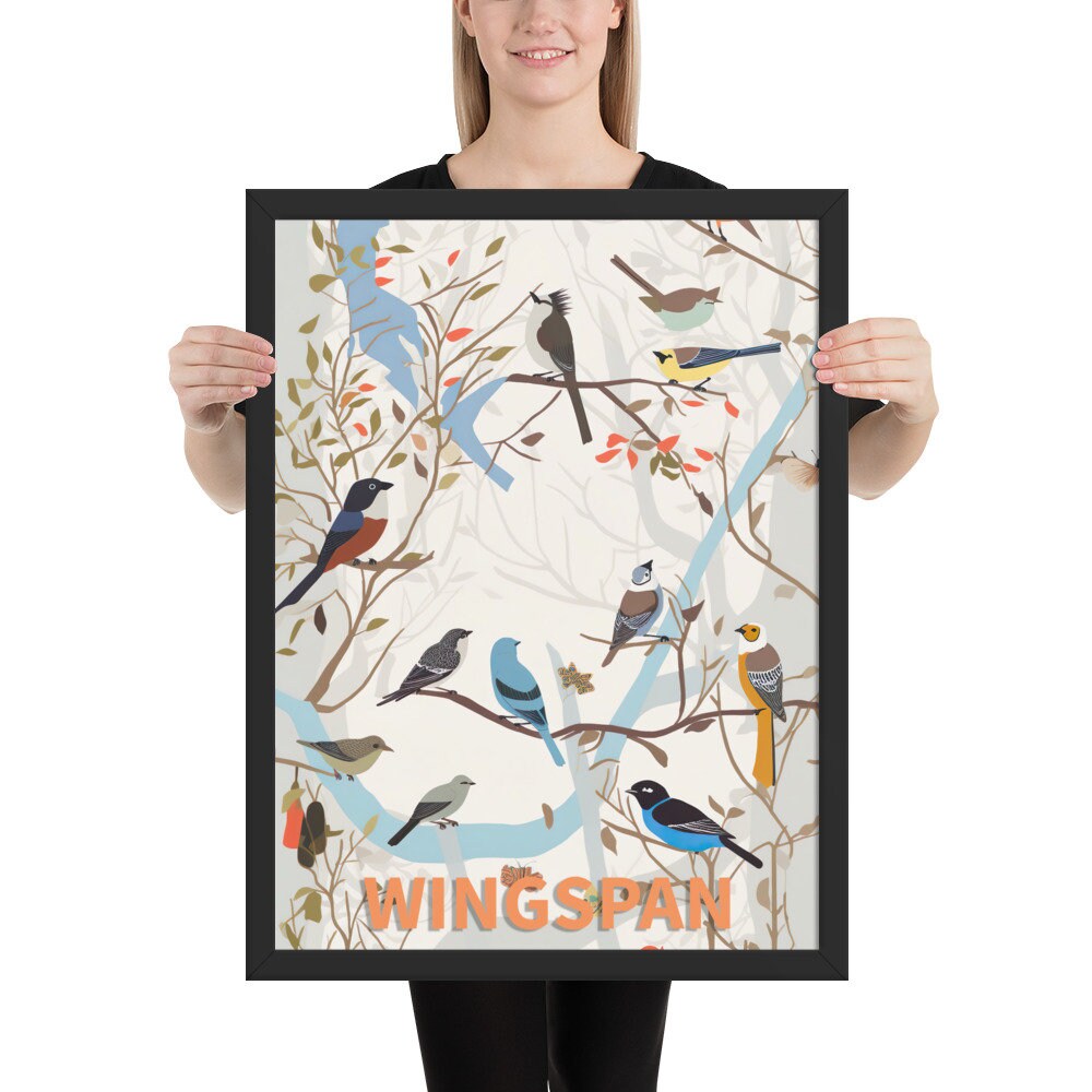Wingspan Board Game Wall Art Framed Poster Board Game Wall Art Wingspan