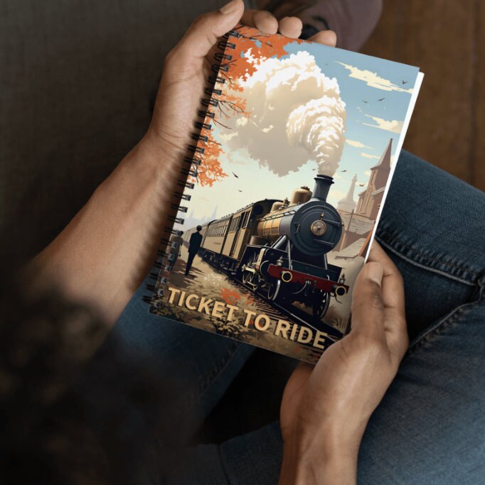 Ticket Notebook Ticket to Ride Board Game Art Print Spiral Notebook | Geek & Nerd ...