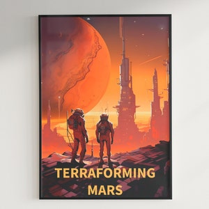 Terraforming Mars Board Game Wall Art Sci-Fi Wall Art Printable Download Game Room Decor Art Print Instant Download Digital Poster