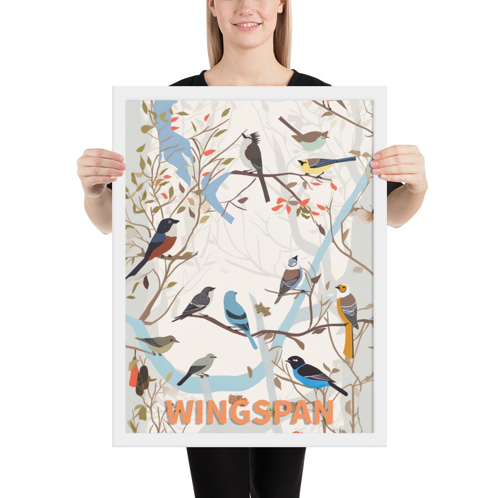 Wingspan Board Game Wall Art Framed Poster Board Game Wall Art Wingspan ...