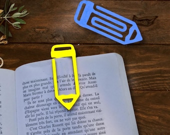 SVG Pencil Paperclip Bookmark – Laser Cutting File for xTool, Glowforge & Lightburn, dxf, ai | Back to School Teacher Gift