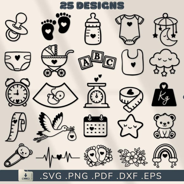 Stickers bebe - Etsy México