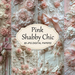 Páginas de diario basura en tonos rosa y estilo shabby chic, papel digital con encaje vintage, álbumes de recortes, imágenes de fondo con motivos florales, gráficos imprimibles, creación de tarjetas
