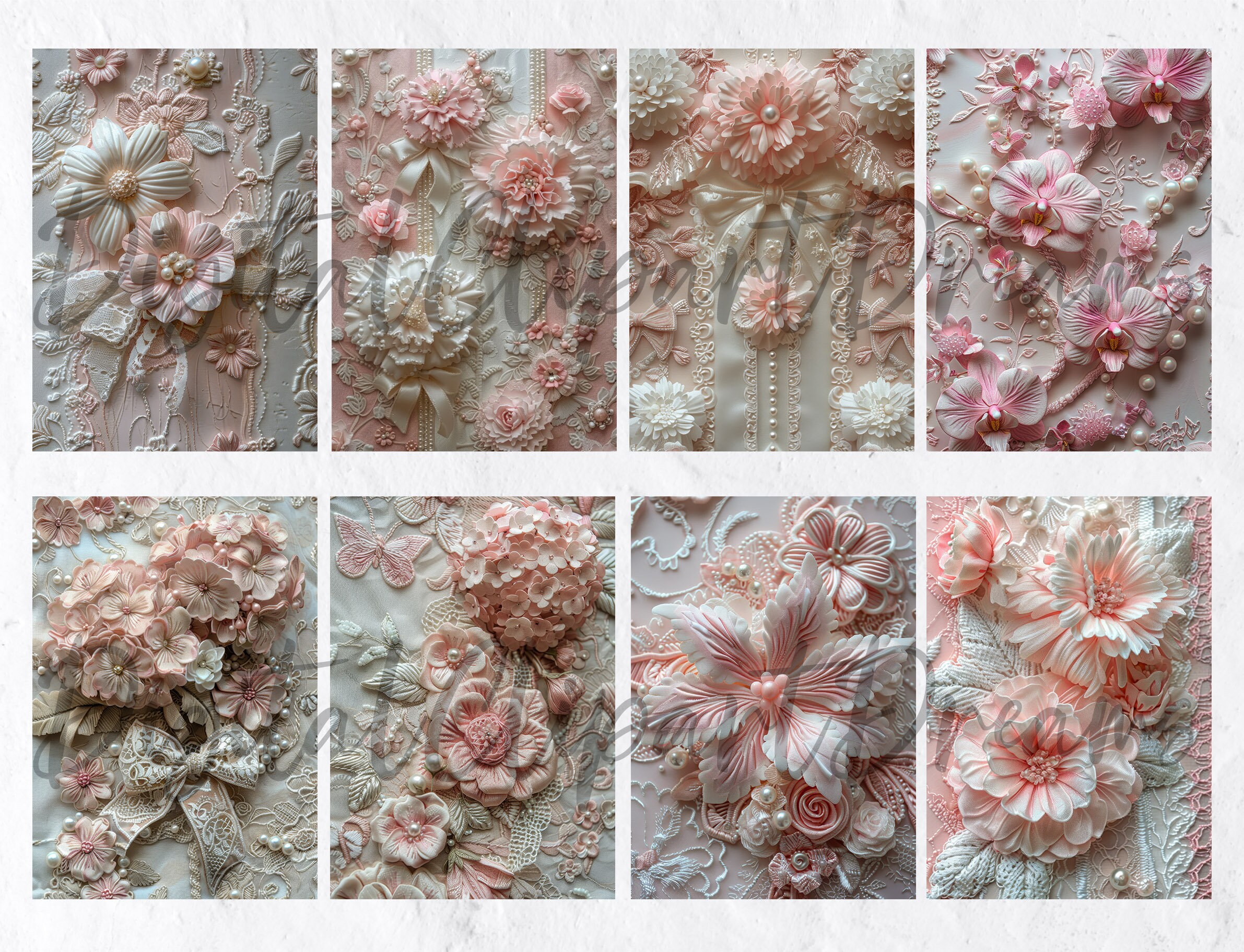 Pink Shabby Chic Junk Journal Pages, Vintage Lace Digital Paper ...