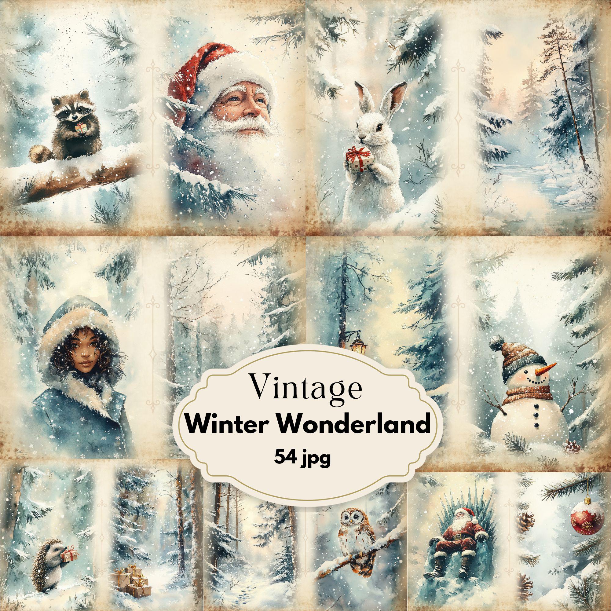 Christmas Junk Journal Pages Kit, Printable Winter Wonderland ...