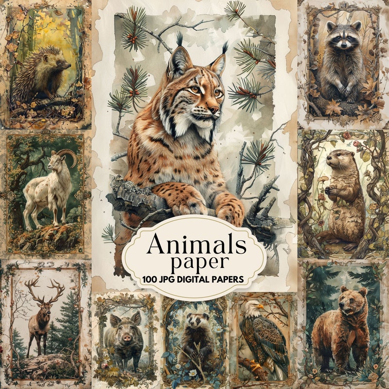 Animal Scrapbook Etsy Animal Scrapbook Etsy