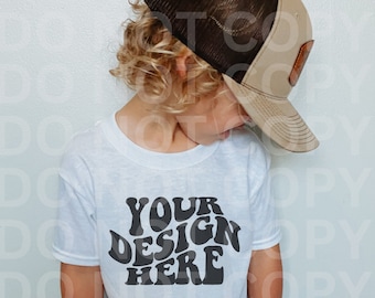 Toddler White Shirt Mockup Kids White Shirt Mock up Boy White Shirt Mock-up Bella Canvas Lifestyle Mockup Whole Shop Bundle Gildan Mockup
