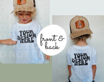 Mockup FRONT & BACK Toddler White Shirt Kid White Shirt Mock-up Boy White Shirt Mock up Bella Canvas Lifestyle Mockup Gildan Mockup Bundle