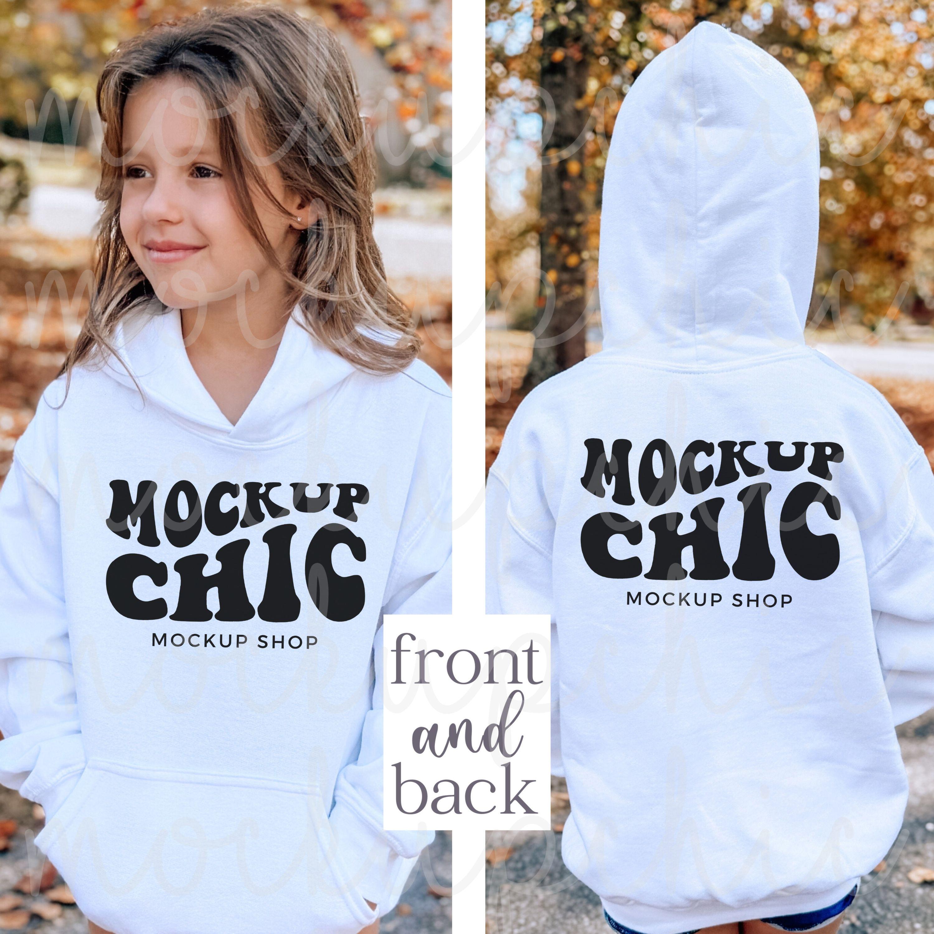 White Hoodie Front and Back - Etsy