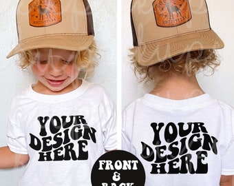 Mockup FRONT & BACK Toddler White Shirt Kid White Shirt Mock-up Boy White Shirt Mock up Bella Canvas Lifestyle Mockup Gildan Mockup Bundle