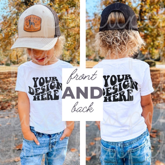 Mockup FRONT BACK Toddler Gildan White Shirt Kid White Shirt Mockup trendy Boy Shirt Mock-up Model Lifestyle 5000b Mocks Gildan 5000 Mockups