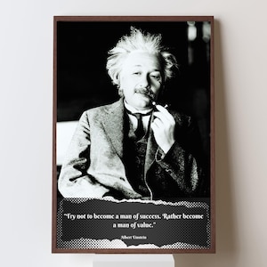 Albert Einstein Quote Digital Wall Art  – Inspirational Printable Poster, Motivational Home Decor