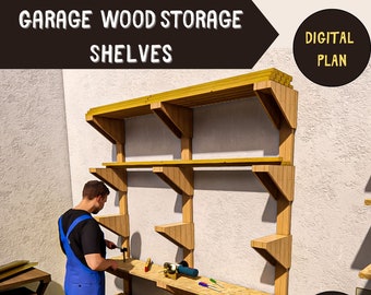 DIY Garage Shelf Wood Storage,shelf,DIY Mobile Garage Storage Shelves - Build Plans / Woodworking