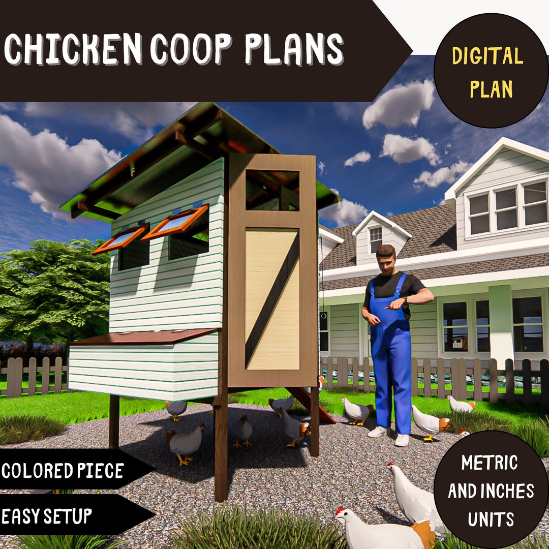 CHICKEN COOP PLANS Material List /step by Step Guide / Diy Etsy
