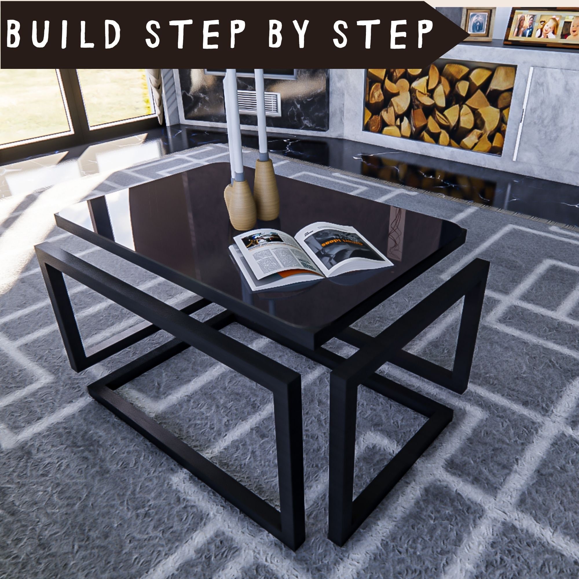 Tensegrity Floating Table DIY Project (PDF Plan) - Etsy