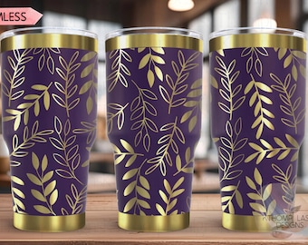 Abstract Leaves Laser SVG Wrap for 20oz and 30oz Tumblers