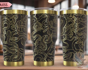 Snakes Laser SVG Wrap for 20oz and 30oz Tumblers