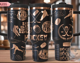 Hockey Laser SVG Wrap for 30oz and 40oz Handled Tumblers