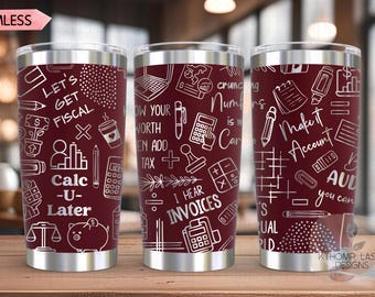 Accounting Finance Laser Engraved Tumbler Wrap Design (Digital Download)