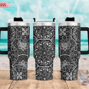 Cuss Word Mandala F*ck Mandala Laser Engraved Full Wrap Design for 40oz Tumbler, Digital Download,  Seamless Design, SVG For Laser Rotary