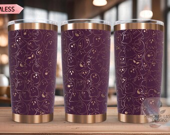Halloween Ghosts Laser SVG Wrap for 20oz and 30oz Tumblers