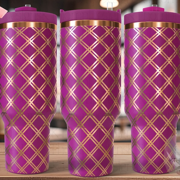 Double Diamonds Laser SVG Wrap for 30oz and 40oz Handled Tumblers