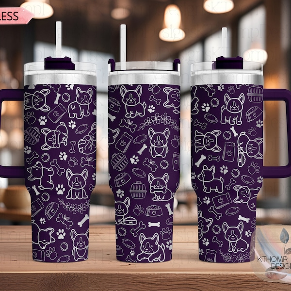 Corgi Dog Doodles Cute Corgis Laser Engraved Full Wrap Design for 40oz Tumbler, Digital Download, Seamless Design, SVG For Laser Rotary