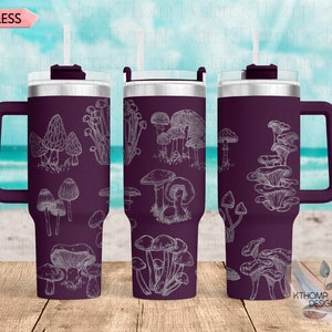 Mushrooms Laser Engraved Full Wrap Design for 40oz Tumbler, Digital Download,  Seamless Design, SVG Tumbler Wrap For Laser Rotary