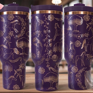 Horses Country Western Horse Tumbler Wrap SVG, 40oz Laser Engraving File, Rotary Ready Digital Design, Pet Lover Gift