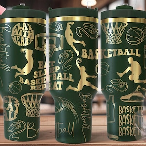 Basketbalfan mannelijke sportbeker wrap SVG, 40oz lasergravurebestand, draaiklaar digitaal ontwerp, sportfan SVG