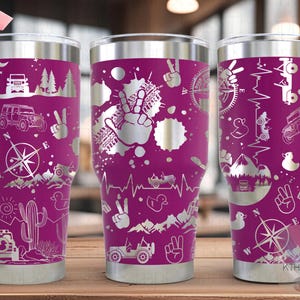 Off Roading 4x4 Laser SVG Wrap for 20oz and 30oz Tumblers