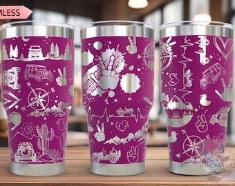 Off Roading 4x4 Laser SVG Wrap for 20oz and 30oz Tumblers