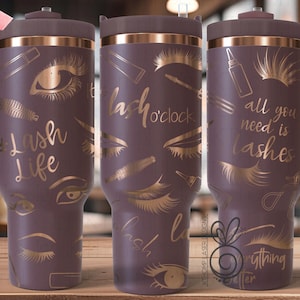 Rivestimento Lash Tech Laser SVG per bicchieri termici con manico da 30 oz e 40 oz