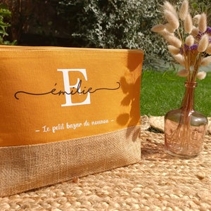 Pochette personnalisée/Pochette mariage/pochette témoin/Cadeau/Cadeau personnalisé/Pochette/Maman/Future maman/Trousse de toilette/Noel